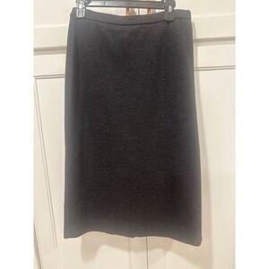 Vintage Dalton Pure Virgin Wool Gray Midi Skirt Union Made USA Career